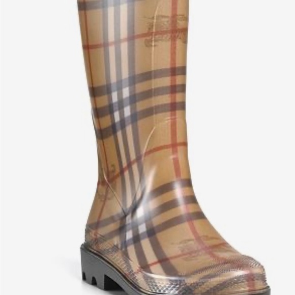 - Burberry Classic Check Rain Boots, size 7 - Picture 11 of 14